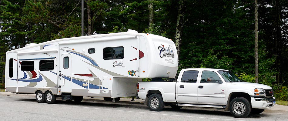 Stock Photo of a 5th Wheel Camper